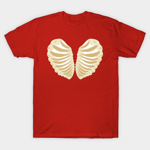 Heart Shaped Rib Cage T-Shirt by AnnArtshock